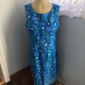 Giorgio Fiorlini blue floral sleeveless sheath